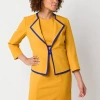 Black Label By Evan Picone Womens Classic Fit Suit Jacket In Yellow