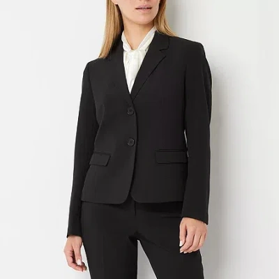 Black Label By Evan Picone Womens Petite Classic Fit Suit Jacket In Black
