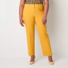 Black Label By Evan Picone Womens Plus Classic Fit Straight Suit Pant In Yellow