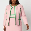Black Label By Evan Picone Womens Plus Classic Fit Suit Jacket In Pink