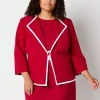 Black Label By Evan Picone Womens Plus Classic Fit Suit Jacket In Red