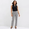 Black Label By Evan Picone Womens Straight Fit Straight Suit Pant In Black