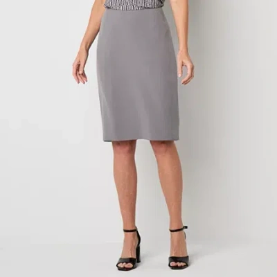 Black Label By Evan Picone Womens Suit Skirt In Gray