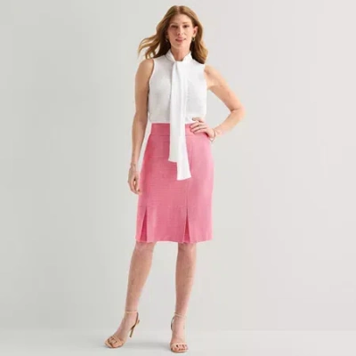 Black Label By Evan Picone Womens Suit Skirt In Pink