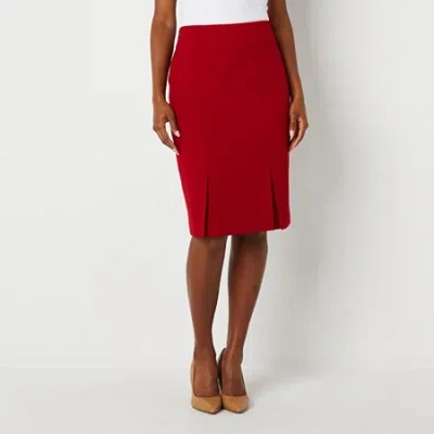 Black Label By Evan Picone Womens Suit Skirt In Red