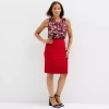 Black Label By Evan Picone Womens Suit Skirt In Red
