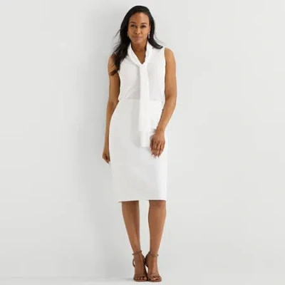 Black Label By Evan Picone Womens Suit Skirt In White