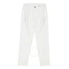 Black Label Crestbridge Elasticated Waist Trousers In White