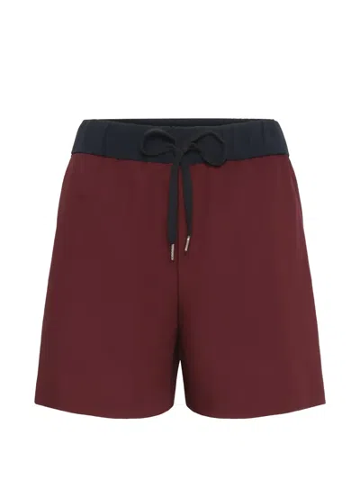 Black Label Drawstring-waist Shorts In Red