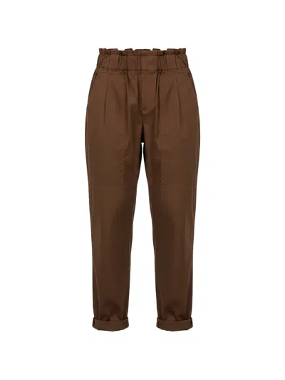 Black Label Elasticated-waist Cargo Pants In Brown