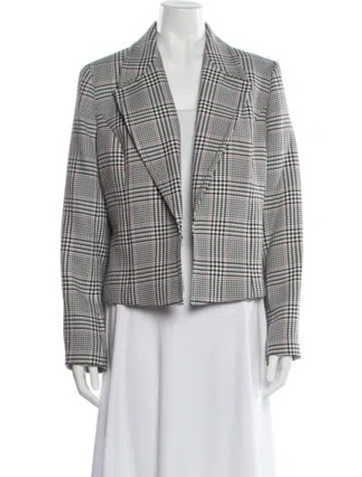 Pre-owned Black Label Plaid Print Blazer In Multicolor