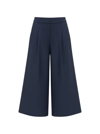 Black Label Pleated Trousers In Blue