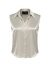 Black Label Satin-finish Blouse In Multi