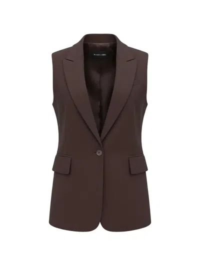 Black Label Single-breasted Peak-lapels Waistcoat In Multi
