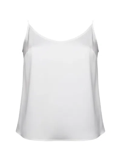 Black Label Sleeveless Scoop-neck Top In White