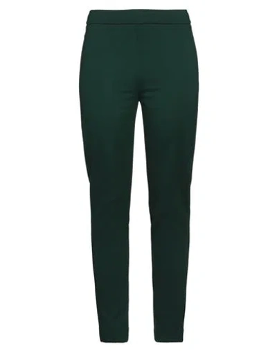 Black Label Woman Pants Dark Green Size 10 Viscose, Polyamide, Elastane