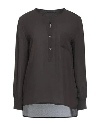 Black Label Woman Shirt Black Size 4 Polyester
