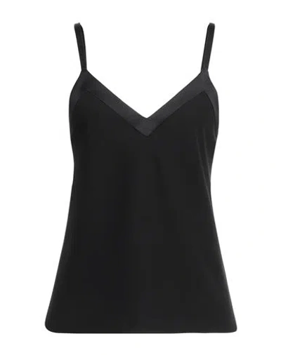 Black Label Woman Top Black Size 4 Polyester