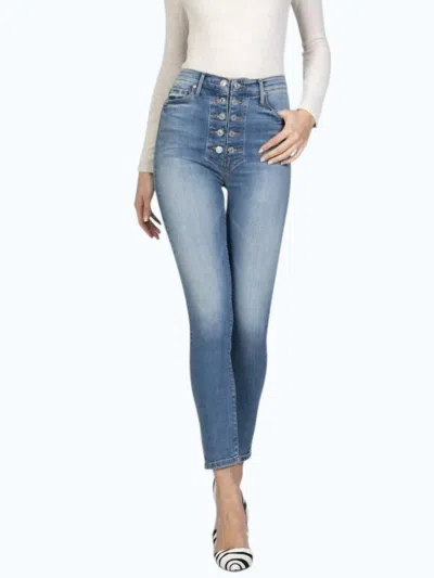 Black Orchid Bridget Double Button Skinny Jean In Music To My Ears In Blue