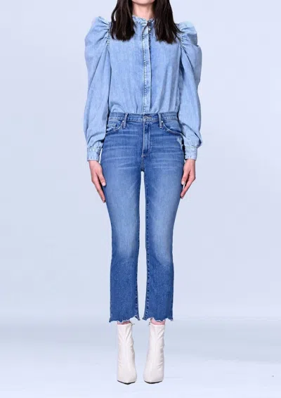 Black Orchid Brooke Straight Crop Jean In New Religion In Animal Print