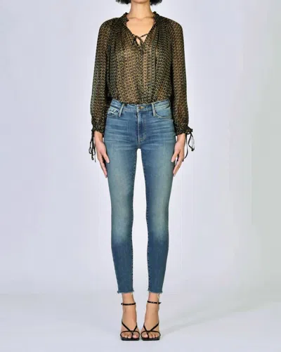 Black Orchid Carmen High Rise Ankle Fray Jean In Kiss On The Chic In Blue