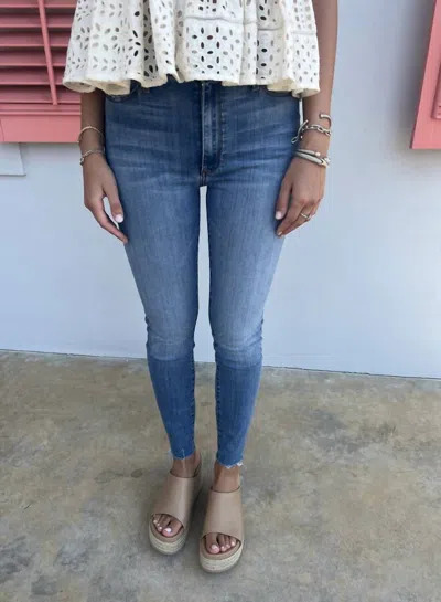 Black Orchid Carmen High Rise Ankle Fray Jean In Blast From The Past In Blue