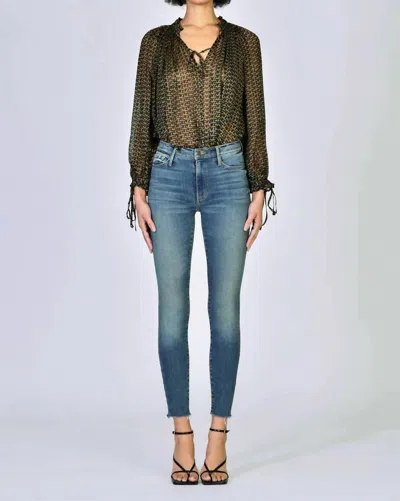 Black Orchid Carmen High Rise Ankle Fray Jean In Kiss On The Chic In Blue