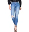 Black Orchid Carmen High Rise Ankle Fray Skinny Jeans In Roll The Dice
