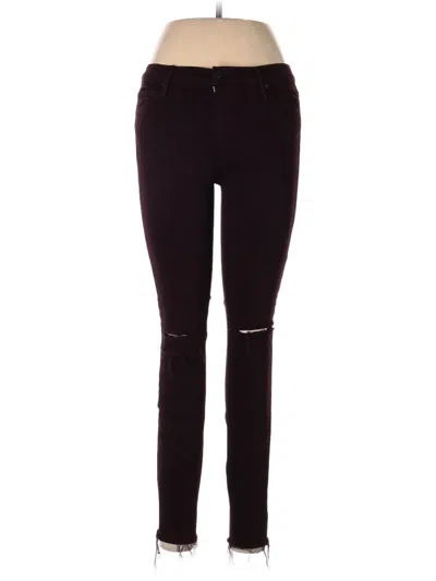 Pre-owned Black Orchid Denim Casual Pants In Burgundy