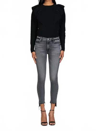 Black Orchid Miranda Off Step High Rise Skinny Jeans In Kissing In The Dark In Gray