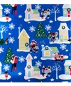 Black Paper Party Blue Carolers Foil Gift Wrap In Blue