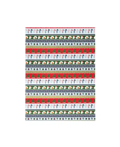 Black Paper Party Fair Isle Gift Wrap In Blue