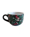 Black Paper Party Holiday Characters Holly Soup Mug In Multi