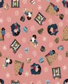 Black Paper Party Holly Me Time Gift Wrap In Pink