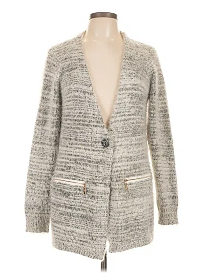 Pre-owned Black Rivet Cardigan Sweater In Silver