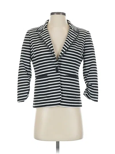 Pre-owned Black Saks Fifth Avenue Blazer Jacket In Blue