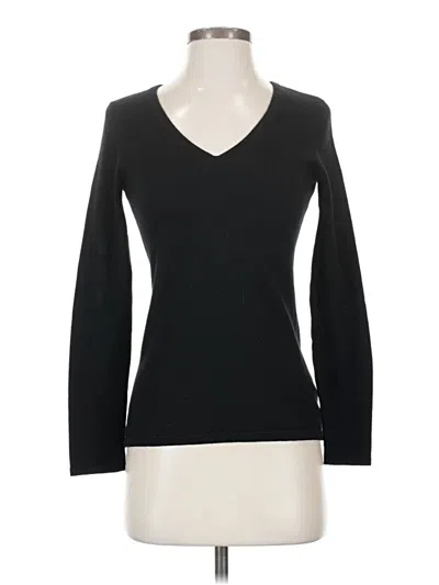 Pre-owned Black Saks Fifth Avenue Cashmere Pullover Sweater In Black