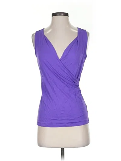 Pre-owned Black Saks Fifth Avenue Tank Top Purple Strapless Neckline Tops