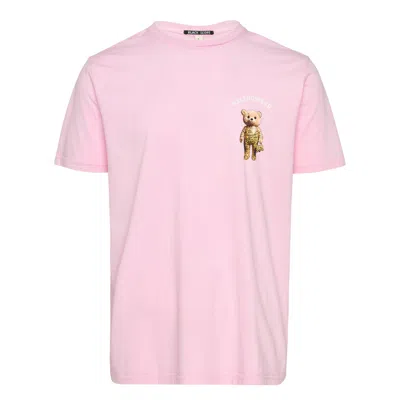 Black Score Balencibear Graphic T-shirt In Pink