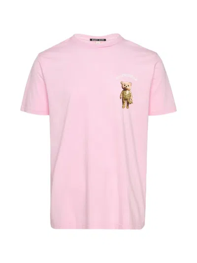 Black Score Balencibear Graphic T-shirt In Pink