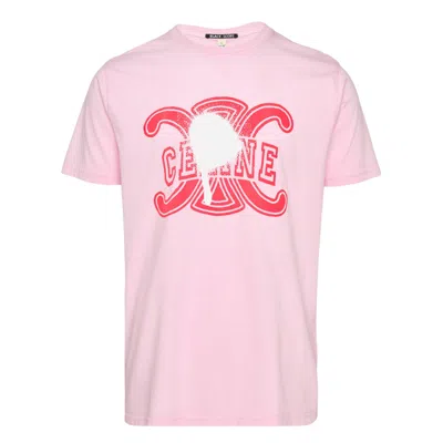 Black Score Céline Graphic Crew Neck Tee In Multi
