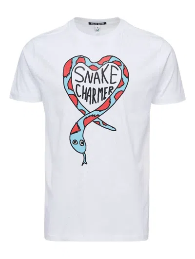 Black Score Cotton T-shirt In White
