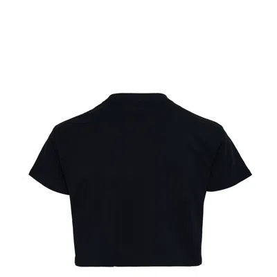 Black Score Cropped T-shirt In Black