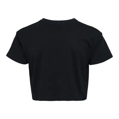 Black Score Cropped T-shirt In Blue