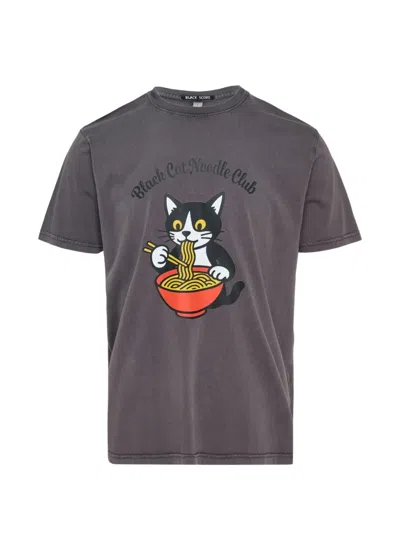 Black Score Graphic-print T-shirt In Grey