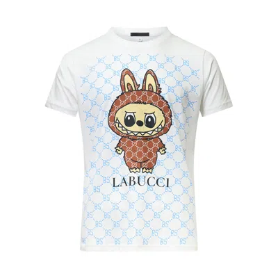 Black Score Labucci Unisex T-shirt In White