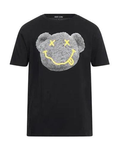 Black Score Man T-shirt Black Size Xl Organic Cotton