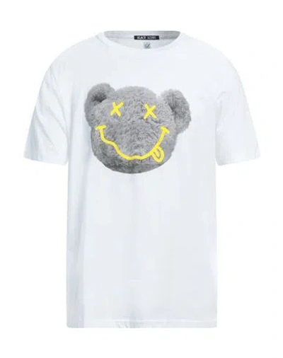 Black Score Man T-shirt White Size L Organic Cotton