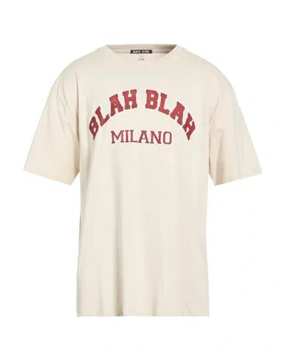 Black Score Man T-shirt Beige Size Xl Organic Cotton In Neutral