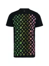 Black Score Patterns Marble T-shirt In Black
